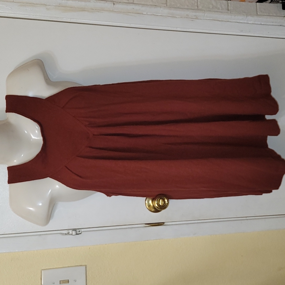 Free People beach tunic mini dress textured sleeveless cotton Medium hg17